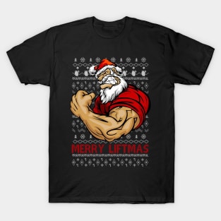 Merry Liftmas Ugly Christmas Gym Workout Gift Mens T-Shirt